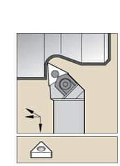 Kennametal - WTJN, Right Hand Cut, 3° Lead Angle, 1" Shank Height x 1" Shank Width, Negative Rake Indexable Turning Toolholder - 6" OAL, TN..43. Insert Compatibility, Series Wedgelock - Apex Tool & Supply