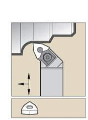 Kennametal - WWLN, Right Hand Cut, 5° Lead Angle, 1" Shank Height x 1" Shank Width, Negative Rake Indexable Turning Toolholder - 6" OAL, TN..43. Insert Compatibility, Series Wedgelock - Apex Tool & Supply