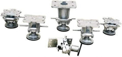Vestil - 7-1/4" Mounting Height, Floor Lock for 6" Diam Caster Wheels - 1" Retracted Clearance, 4-1/2" x 6" Top Plate Size, 2-7/16" x 4-5/16" Bolt Hole Spacing - Apex Tool & Supply