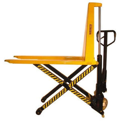 Wesco Industrial Products - 3,000 Lb Capacity Skid Lifter Scissor Lift - 3-1/2" Lift Height, 43" Platform Length x 20" Platform Width - Apex Tool & Supply