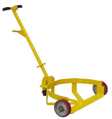 Vestil - 1,200 Lb Load Capacity, 30 & 55 Gal Drum Dolly - 28-1/8" Wide x 1/2" High, 3 Wheels - Apex Tool & Supply