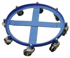 Vestil - 2,000 Lb Load Capacity, 55 Gal Drum Dolly - 4" High, 8 Wheels - Apex Tool & Supply