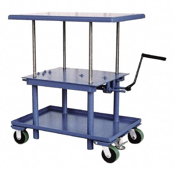 Vestil - 2,000 Lb Capacity Mechanical Lift Table - 28" Lift Height, 42" Platform Length x 30" Platform Width - Apex Tool & Supply
