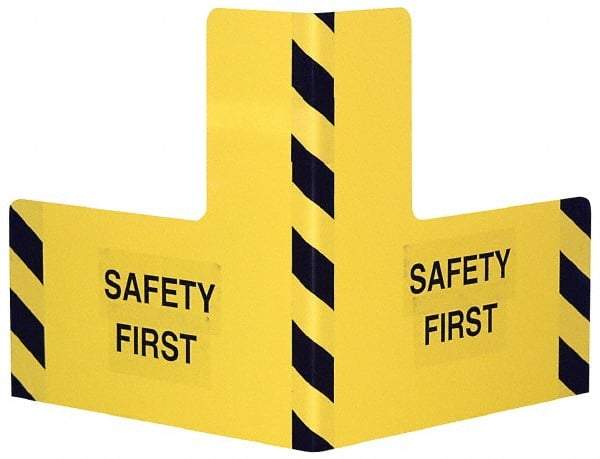 Vestil - 16" Long, Steel Corner Protector - Yellow, 8" High x 16" Wide Side - Apex Tool & Supply