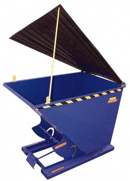 Vestil - Heavy-Duty Virgin Black Polyethylene Self-Dumping Hopper Poly Lid - Apex Tool & Supply