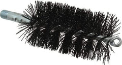Schaefer Brush - 5" Brush Length, 2-1/2" Diam, Nylon Single Stem, Single Spiral Tube Brush - 7-1/4" Long, Nylon, 1/4" NPSM Male Connection - Apex Tool & Supply