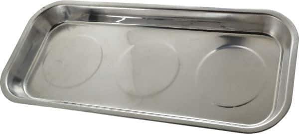 Eclipse - 14-3/16" Long x 6-1/4" Wide Magnetic Tray - Stainless Steel with Rubber-Coated Ferrite - Apex Tool & Supply
