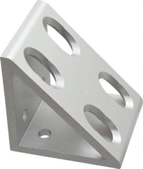 80/20 Inc. - 2.81" Wide, 3" High, Open Shelving 8 Hole Inside Corner Gusset - Aluminum, 3" Deep, Use with Series 15 & Bolt Kit 3320 - Apex Tool & Supply