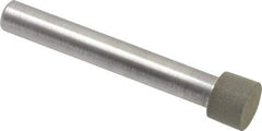 Made in USA - 3/8" Head Diam x 1/4" Head Thickness CBN Grinding Pin - 1/4" Shank Diam x 1-3/4" Shank Length - Apex Tool & Supply