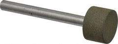 Made in USA - 3/4" Head Diam x 1/2" Head Thickness CBN Grinding Pin - 1/4" Shank Diam - Apex Tool & Supply