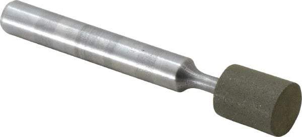 Made in USA - 3/8" Head Diam x 3/8" Head Thickness Diamond (Abrasive) Grinding Pin - 1/4" Shank Diam x 1-3/4" Shank Length - Apex Tool & Supply
