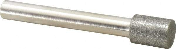 Made in USA - 3/8" Head Diam x 1/2" Head Thickness Diamond (Abrasive) Grinding Pin - 1/4" Shank Diam x 1-3/4" Shank Length - Apex Tool & Supply