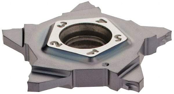 Iscar - 24N147J000PENTA J Grade IC908, 1.47mm Cutting Width Carbide Grooving Insert - 2.5mm Max Depth of Cut, Neutral, TiAlN Finish - Apex Tool & Supply