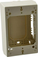 Wiremold - 4-3/4 Inch Long x 3 Inch Wide x 1-3/4 Inch High, Rectangular Raceway Box - Ivory, For Use with Wiremold 2300 Series Raceways - Apex Tool & Supply