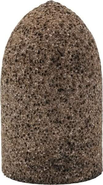 Grier Abrasives - Type 16, 1-1/2" Max Diam, 2-1/2" Head Thickness, 24 Grit Cone - Aluminum Oxide, Very Coarse Grade, 3/8-24 Shank Thread - Apex Tool & Supply