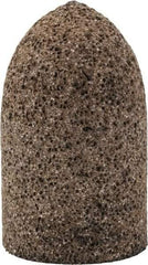 Grier Abrasives - Type 16, 1-1/2" Max Diam, 2-1/2" Head Thickness, 24 Grit Cone - Aluminum Oxide, Very Coarse Grade, 3/8-24 Shank Thread - Apex Tool & Supply