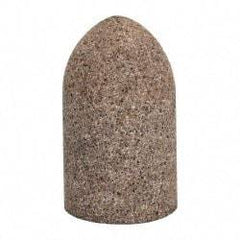 Grier Abrasives - Type 16, 1-1/2" Max Diam, 2-1/2" Head Thickness, 24 Grit Cone - Aluminum Oxide, Very Coarse Grade, 5/8-11 Shank Thread - Apex Tool & Supply