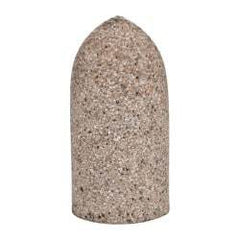 Grier Abrasives - Type 16, 1-1/2" Max Diam, 3" Head Thickness, 16 Grit Cone - Aluminum Oxide, Very Coarse Grade, 5/8-11 Shank Thread - Apex Tool & Supply