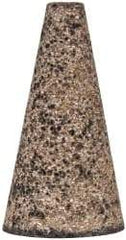 Grier Abrasives - Type 17, 1-1/2" Max Diam, 3" Head Thickness, 16 Grit Square Tip Cone - Aluminum Oxide, Very Coarse Grade, 3/8-24 Shank Thread - Apex Tool & Supply