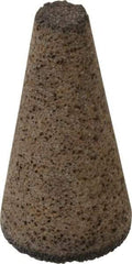 Grier Abrasives - Type 17, 2" Max Diam, 4" Head Thickness, 16 Grit Square Tip Cone - Aluminum Oxide, Very Coarse Grade, 5/8-11 Shank Thread - Apex Tool & Supply