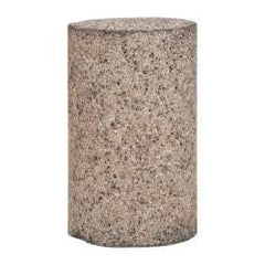 Grier Abrasives - Type 18, 1-1/2" Max Diam, 2-1/2" Head Thickness, 24 Grit Square Tip Plug - Aluminum Oxide, Very Coarse Grade, 3/8-24 Shank Thread - Apex Tool & Supply