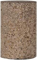 Grier Abrasives - Type 18, 1-1/2" Max Diam, 2-1/2" Head Thickness, 16 Grit Square Tip Plug - Aluminum Oxide, Very Coarse Grade, 3/8-24 Shank Thread - Apex Tool & Supply