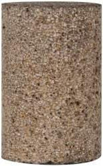 Grier Abrasives - Type 18, 1-1/2" Max Diam, 2-1/2" Head Thickness, 16 Grit Square Tip Plug - Aluminum Oxide, Very Coarse Grade, 3/8-24 Shank Thread - Apex Tool & Supply