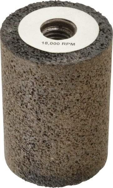 Grier Abrasives - Type 18, 2" Max Diam, 3" Head Thickness, 16 Grit Square Tip Plug - Aluminum Oxide, Very Coarse Grade, 5/8-11 Shank Thread - Apex Tool & Supply