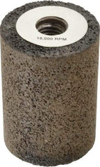 Grier Abrasives - Type 18, 2" Max Diam, 3" Head Thickness, 16 Grit Square Tip Plug - Aluminum Oxide, Very Coarse Grade, 5/8-11 Shank Thread - Apex Tool & Supply