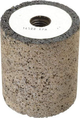 Grier Abrasives - Type 18, 2-1/2" Max Diam, 3" Head Thickness, 16 Grit Square Tip Plug - Aluminum Oxide, Very Coarse Grade, 5/8-11 Shank Thread - Apex Tool & Supply