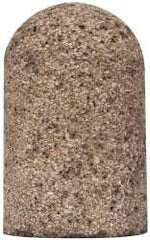 Grier Abrasives - Type 18R, 1-1/2" Max Diam, 2-1/2" Head Thickness, 16 Grit Round Tip Plug - Aluminum Oxide, Very Coarse Grade, 5/8-11 Shank Thread - Apex Tool & Supply