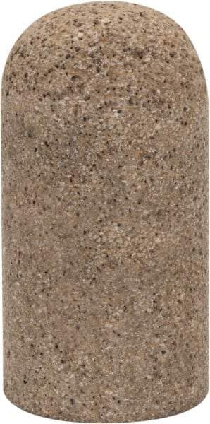Grier Abrasives - Type 18R, 2" Max Diam, 4" Head Thickness, 16 Grit Round Tip Plug - Aluminum Oxide, Very Coarse Grade, 5/8-11 Shank Thread - Apex Tool & Supply