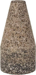 Grier Abrasives - Type 19, 1-1/2" Max Diam, 3" Head Thickness, 16 Grit Square Tip Plug - Aluminum Oxide, Very Coarse Grade, 3/8-24 Shank Thread - Apex Tool & Supply