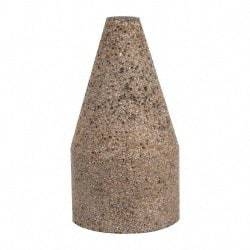 Grier Abrasives - Type 19, 2" Max Diam, 4" Head Thickness, 16 Grit Square Tip Plug - Aluminum Oxide, Very Coarse Grade, 5/8-11 Shank Thread - Apex Tool & Supply