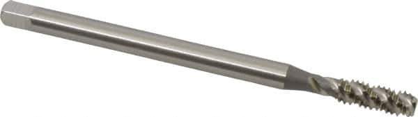 OSG - 1/4-20 UNC 3 Flute H3 Bright Finish High Speed Steel Spiral Flute Extension Tap - Bottoming Chamfer, 4" OAL, 3B Class of Fit - Apex Tool & Supply