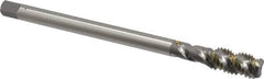 OSG - 1/2-13 UNC 3 Flute H3 Bright Finish High Speed Steel Spiral Flute Extension Tap - Bottoming Chamfer, 6" OAL, 3B Class of Fit - Apex Tool & Supply