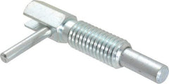Gibraltar - 1/2-13, 1.1" Thread Length, 0.31" Plunger Diam, 1 Lb Init to 5 Lb Final End Force, Steel Locking L Handle Plunger - 2.11" Body Length, 1-1/4" Length Under Head, 3/4" Plunger Projection - Apex Tool & Supply