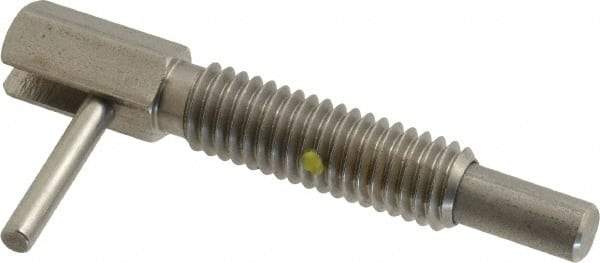 Gibraltar - 3/8-16, 1.18" Thread Length, 1/4" Plunger Diam, 0.75 Lb Init to 3.75 Lb Final End Force, Stainless Steel Locking L Handle Plunger - 2" Body Length, 1.31" Length Under Head, Locking Element, 0.56" Plunger Projection - Apex Tool & Supply