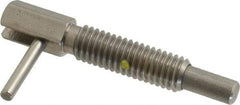 Gibraltar - 3/8-16, 1.18" Thread Length, 1/4" Plunger Diam, 0.75 Lb Init to 3.75 Lb Final End Force, Stainless Steel Locking L Handle Plunger - 2" Body Length, 1.31" Length Under Head, Locking Element, 0.56" Plunger Projection - Apex Tool & Supply