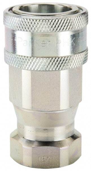 Parker - 1-1/16-12 SAE Steel Hydraulic Hose O-Ring Boss Coupler & Female Fitting - 4,000 psi - Apex Tool & Supply