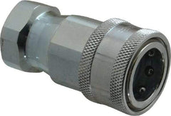 Parker - 1/2 NPTF Steel Hydraulic Hose Female Pipe Thread Coupler - 4,000 psi - Apex Tool & Supply