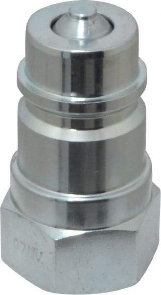 Parker - 1/2 NPTF Steel Hydraulic Hose Female Pipe Thread Nipple - 4,000 psi - Apex Tool & Supply