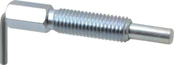 Gibraltar - 5/8-11, 1.82" Thread Length, 0.38" Plunger Diam, 1 Lb Init to 5 Lb Final End Force, Steel L Handle Plunger - 3.05" Body Length, 2" Length Under Head, 1" Plunger Projection - Apex Tool & Supply