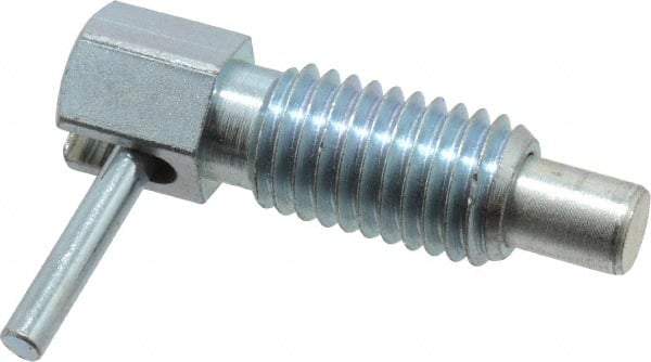 Gibraltar - 5/8-11, 1.07" Thread Length, 0.38" Plunger Diam, 0.75 Lb Init to 2.5 Lb Final End Force, Steel Locking L Handle Plunger - 1.88" Body Length, 1-1/4" Length Under Head, 1/2" Plunger Projection - Apex Tool & Supply
