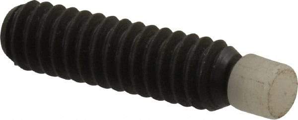Gibraltar - 1/4-20, 1" OAL, Alloy Steel, Swivel Pad - Delrin Pad, Black Oxide Finish, 0.185" Pad Diam, 27/32" Thread Length, 7.5° Swivel Angle, 1/8" Hex Key - Apex Tool & Supply