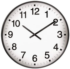 Infinity Insttruments - 17 Inch Diameter, White Face, Dial Wall Clock - Standard Display, Black Case, Runs on AA Battery - Apex Tool & Supply