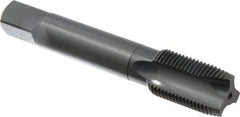 OSG - 7/8-14 UNF, 3 Flute, Oxide Finish, Vanadium High Speed Steel Spiral Point Tap - Plug Chamfer, Right Hand Thread, 4-11/16" OAL, 2-7/32" Thread Length, 0.697" Shank Diam, 3B Class of Fit, Series 300 - Exact Industrial Supply