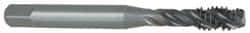 OSG - M18x1.50 Metric Fine 3 Flute Modified Bottoming Spiral Flute Tap - Vanadium High Speed Steel, Oxide Finish, 4-1/32" OAL, Right Hand Flute, Right Hand Thread, D6, Series 343 - Apex Tool & Supply