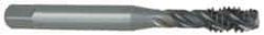 OSG - M18x1.50 Metric Fine 3 Flute Modified Bottoming Spiral Flute Tap - Vanadium High Speed Steel, Oxide Finish, 4-1/32" OAL, Right Hand Flute, Right Hand Thread, D6, Series 343 - Apex Tool & Supply