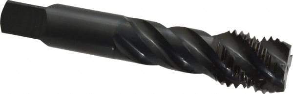 OSG - 1-8 UNC 4 Flute 3B Modified Bottoming Spiral Flute Tap - Vanadium High Speed Steel, Oxide Finish, 5-1/8" OAL, Right Hand Flute, Right Hand Thread, H4, Series 303 - Apex Tool & Supply